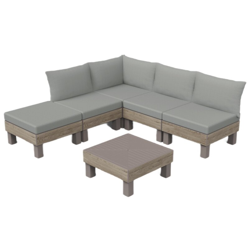 Zestaw mebli ogrodowych KETER Deco Elements 262542 Brązowo-szary
