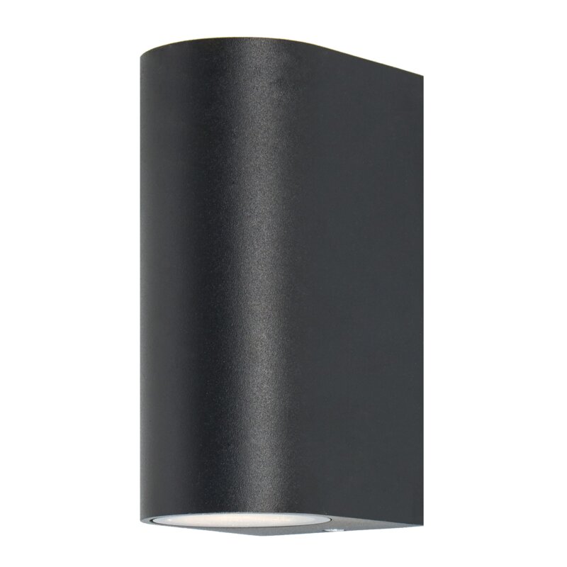 Kinkiet zewnÄtrzny nowoczesny czarny zaokrÄ glony góra dóÅ 2xGU10 35W IP44 HARMONIA Zuma Line