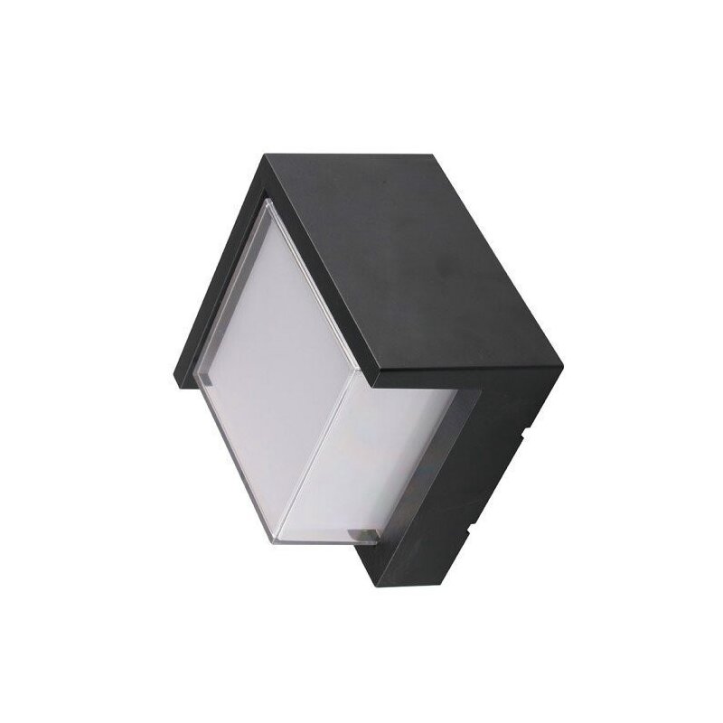 Kinkiet zewnętrzny V-TAC 7W LED Czarna Kwadrat IP65 VT-831 3000K 670lm