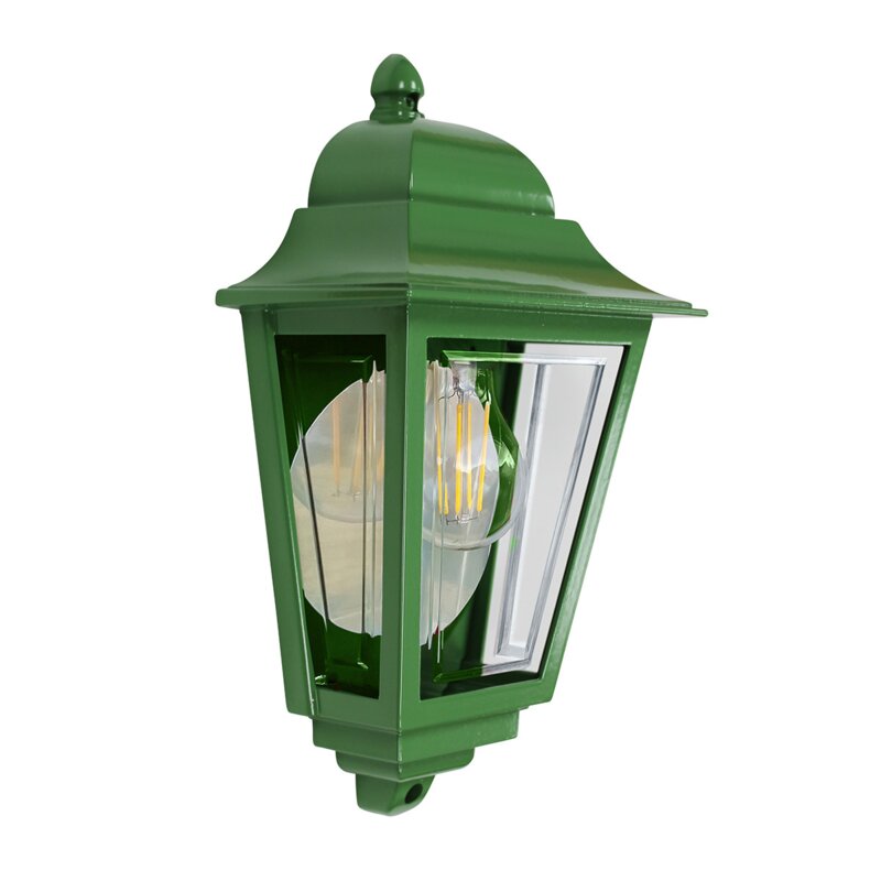 Kinkiet zewnętrzny latarnia zielony klasyczny ozdobny 1xE27 60W IP44 DECO LANE Elstead