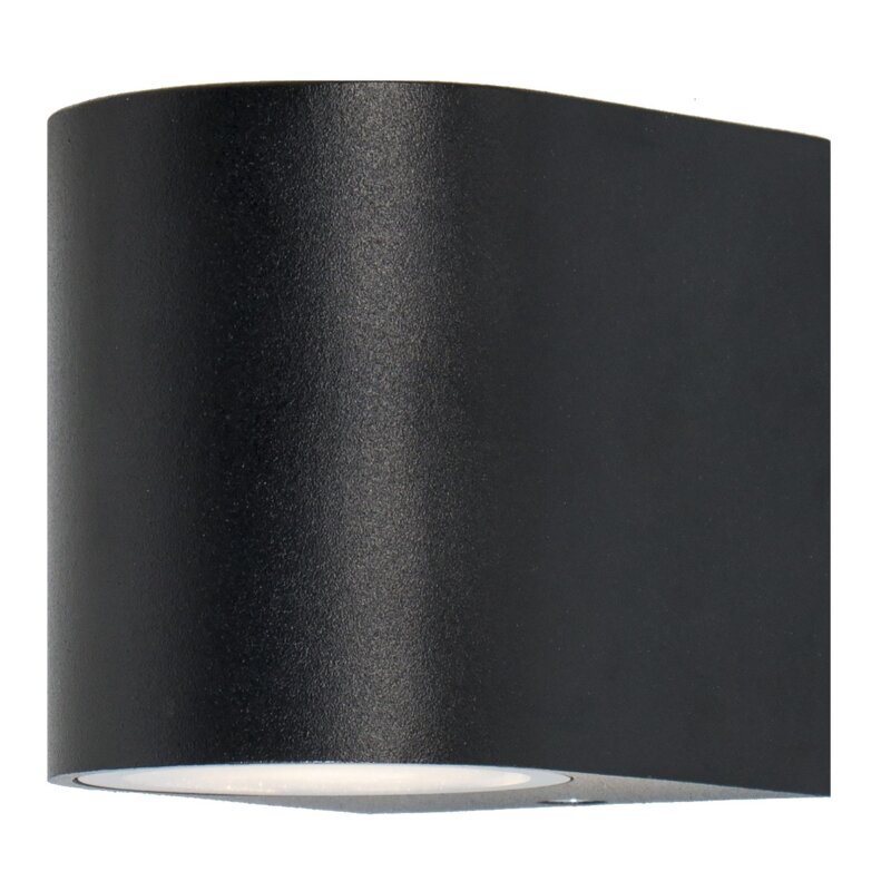 Kinkiet zewnÄtrzny nowoczesny czarny zaokrÄ glony 1xGU10 35W IP44 HARMONIA Zuma Line