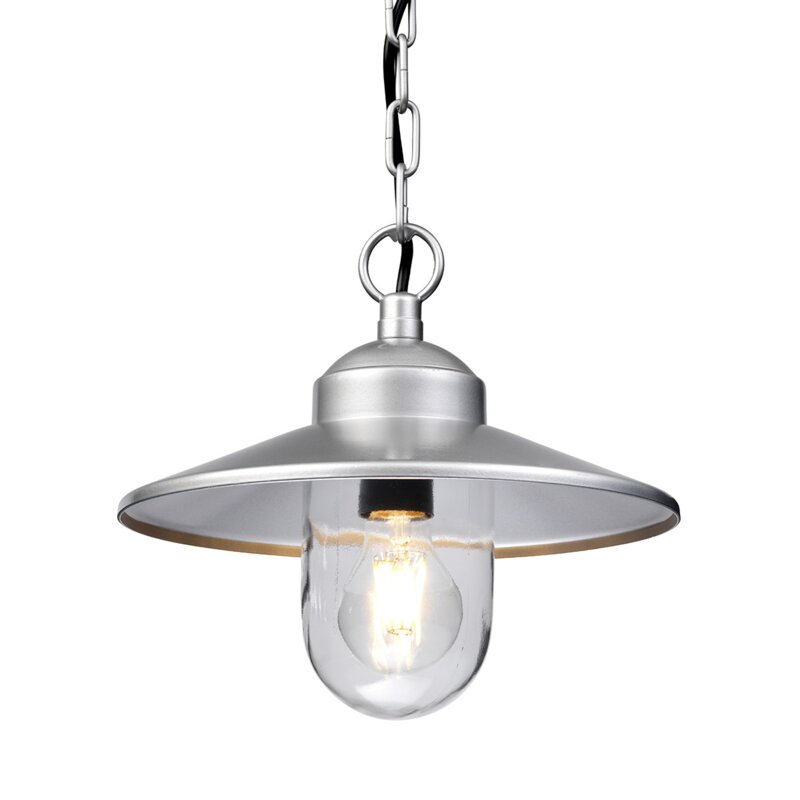 Lampa wiszÄ ca zewnÄtrzna srebrna E27 60W Klampenborg Elstead
