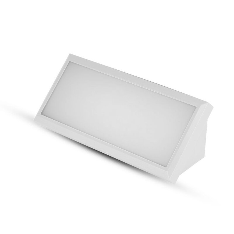Kinkiet zewnętrzny V-TAC 12W LED Ukośna Biała IP65 VT-8054 3000K 1250lm