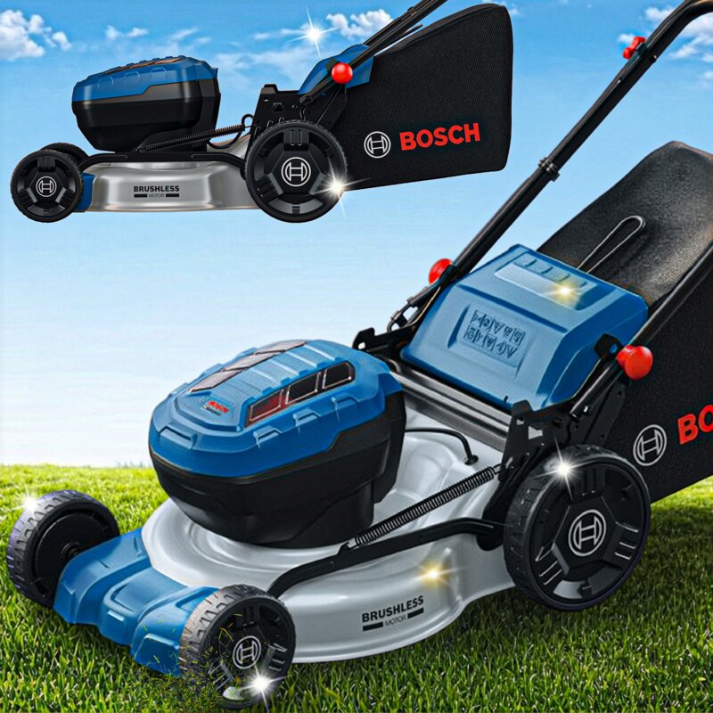 Kosiarka akumulatorowa BOSCH Professional GRA18V2-46SP 06008C8201, 46 cm, rozdrabnianie, 5.5 Ah, 18 V, silnik bezsczotkowy, kosz 60L, 2 akumulatory 5.5 Ah