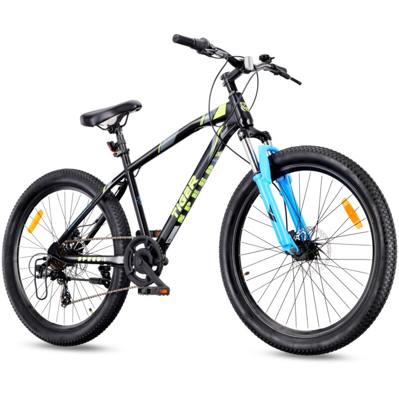 Rower młodzieżowy SUN BABY Tiger Bike 26 cali dla chłopca Czarno-zielony-niebieski