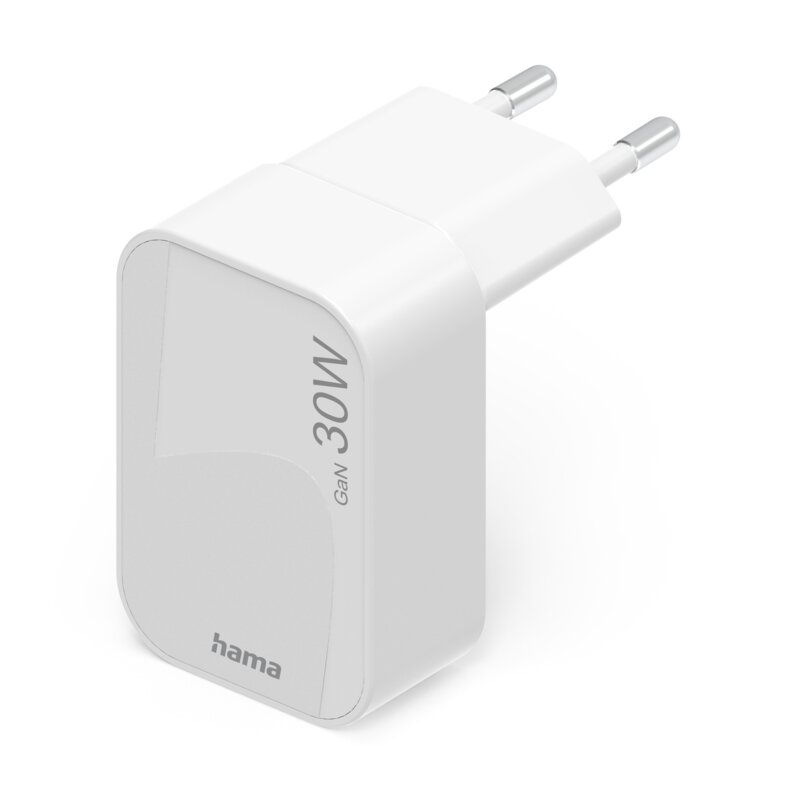 Ładowarka sieciowa HAMA składana GaN PD/QC 30W Biały ładowarka do telefonu USB-C