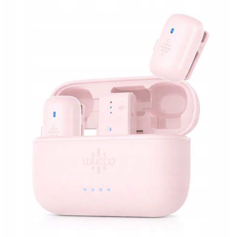 Mikrofon krawatowy LUUCCO MiniPods K2 USB-C Różowy (2 szt.)