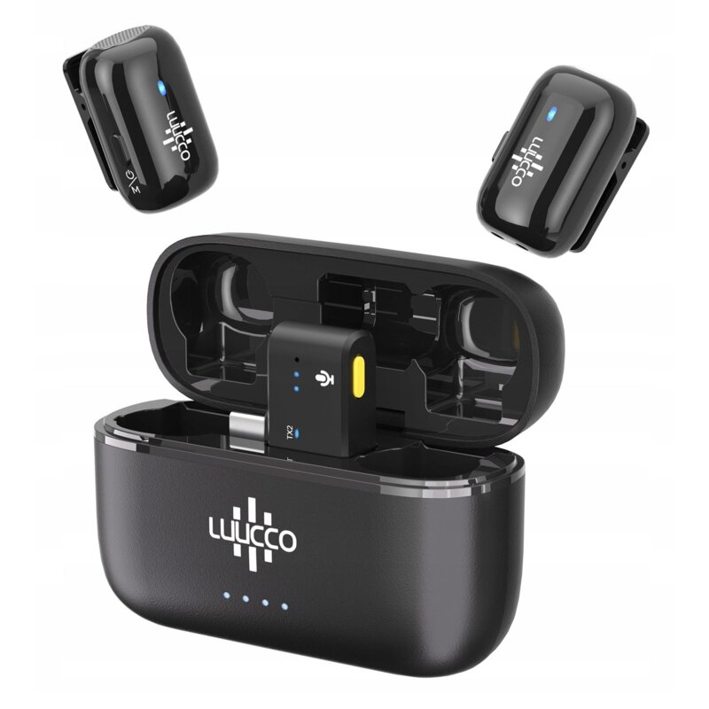 Mikrofon krawatowy LUUCCO MiniPods K2 USB-C Czarny (2 szt.)