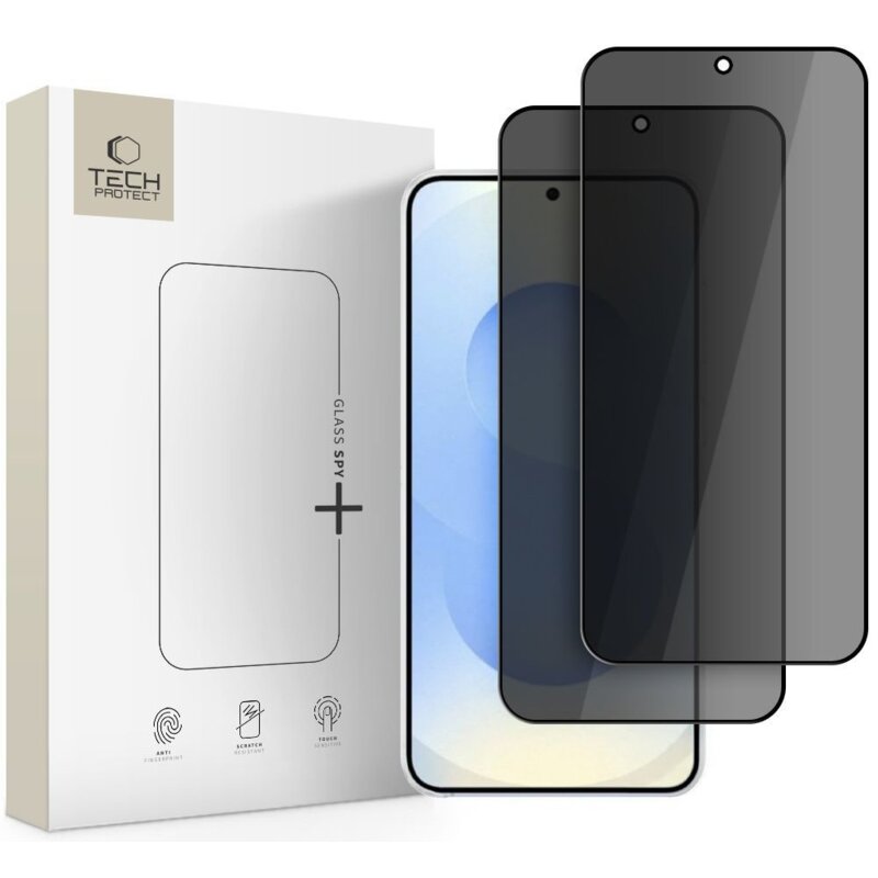 Szkło prywatyzujące TECH-PROTECT Glass Spy+ do Samsung Galaxy S26 (2 szt.)
