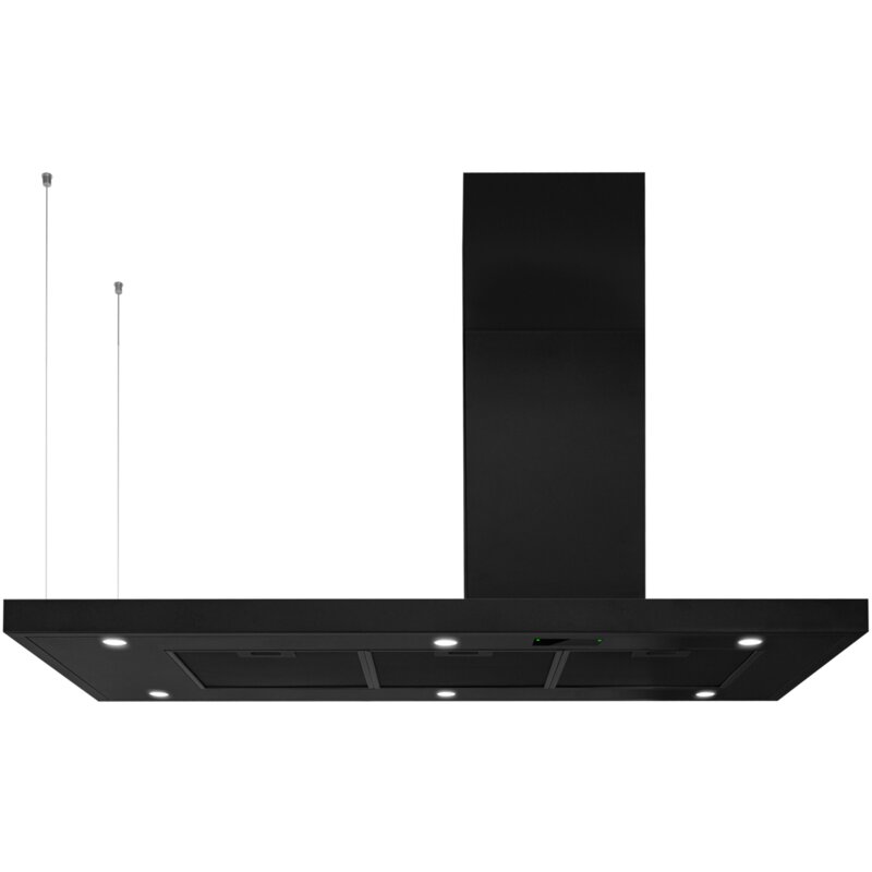 Okap AFRELLI A-4G-Nuvola Cordia 116 Prawy Czarny matowy 682m3/h 63dB klasa A+