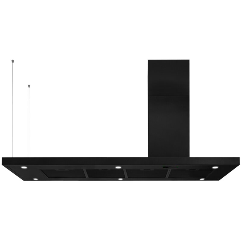 Okap AFRELLI A-4G-Nuvola Cordia 146 Prawy Czarny matowy 681m3/h 63dB klasa A+