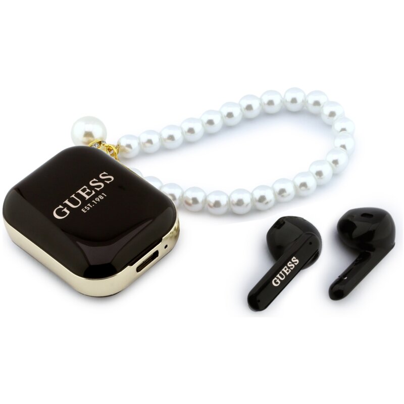Słuchawki douszne GUESS Pearl Strap Czarny