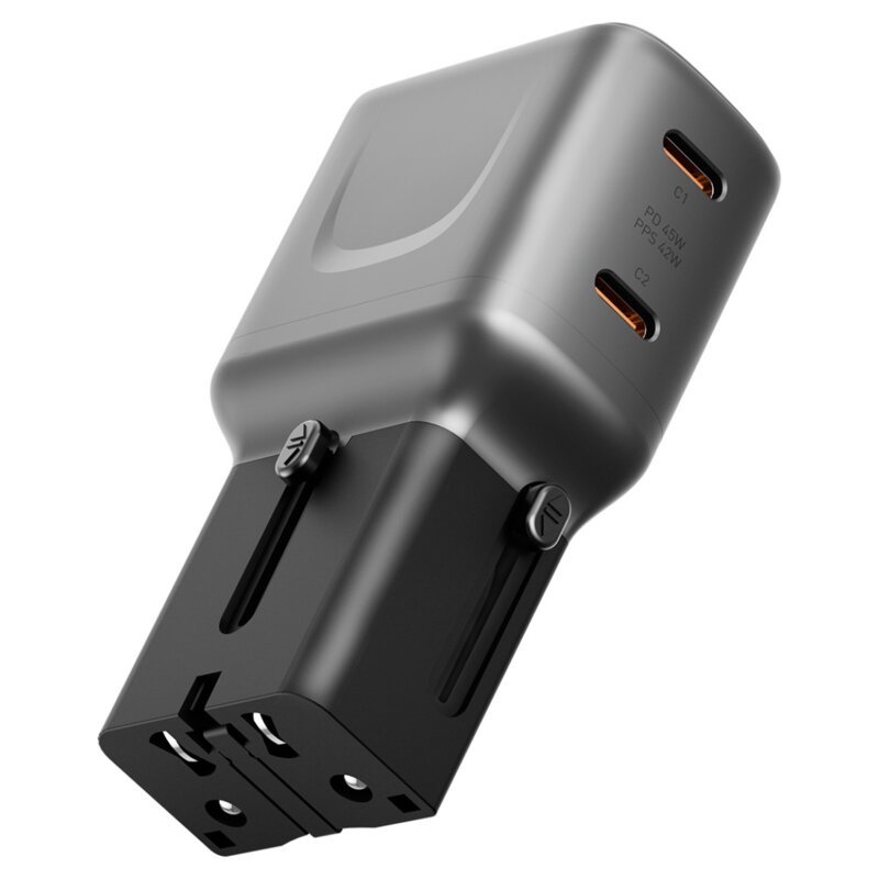 Energea TravelGo Adapter 2x USB-C 45W Grafitowy
