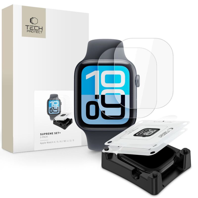 Folia hydrożelowa TECH-PROTECT Supreme Set+ do Apple Watch 4/5/6/SE 1/2/3 40 mm (2 szt.)