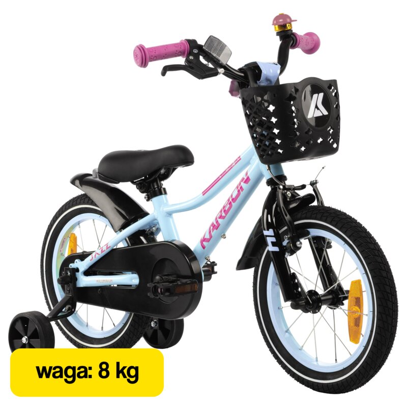 Rower dziecięcy KARBON Jazz 14 cali Miętowy Wzrost: 95-110 cm Wiek: 3-5 lat