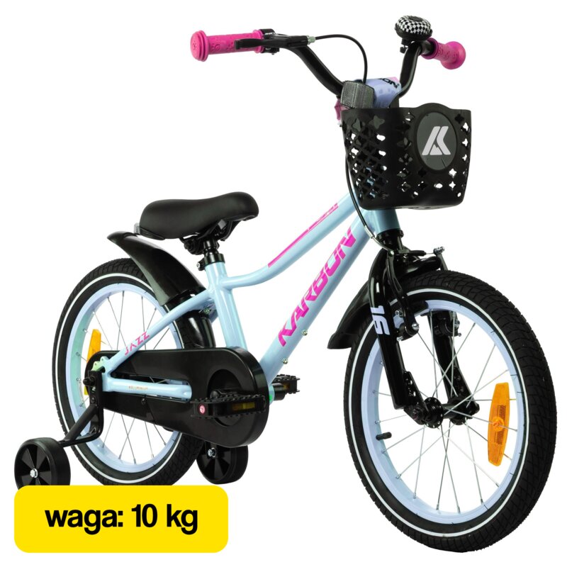 Rower dziecięcy KARBON Jazz 16 cali Miętowy Wzrost: 100-120 cm Wiek: 4-6 lat