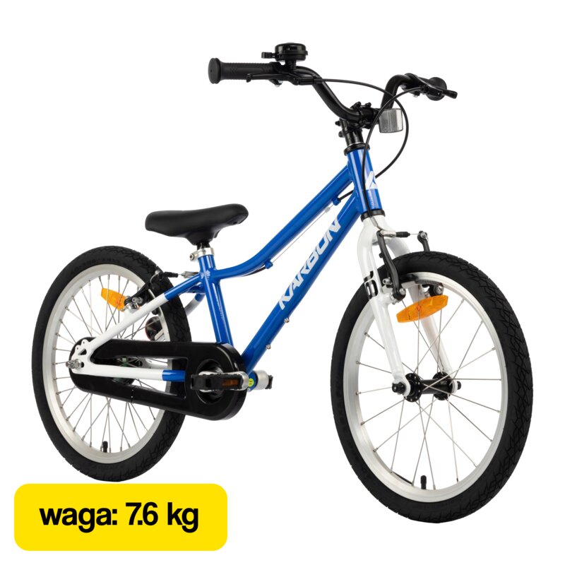 Rower dziecięcy KARBON Superlight Automatic 18 cali Niebieski Wzrost: 115-130 cm Wiek: 5-7 lat