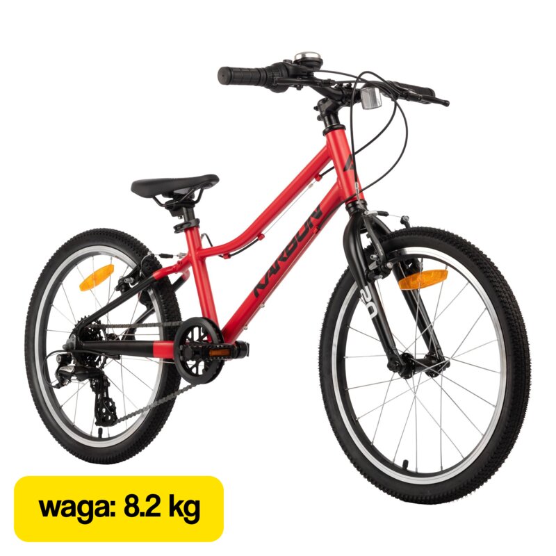 Rower dziecięcy KARBON Superlight 20 cali Czerwony Wzrost: 120-135 cm Wiek: 6-8 lat