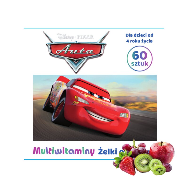 Kompleks witamin i minerałów DISNEY Auta (60 żelek)
