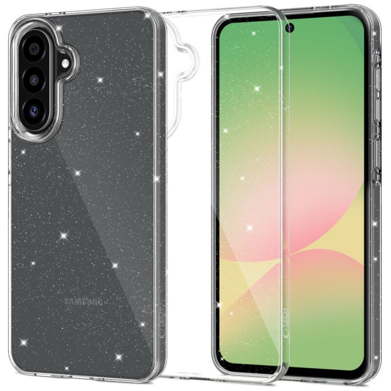 Etui TECH-PROTECT Flexair do Samsung Galaxy A36 A37 5G Przezroczysto-brokatowy