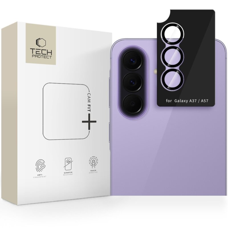 Osłona aparatu TECH-PROTECT CamRing Fit+ do Samsung Galaxy A37/A57 5G Czarny