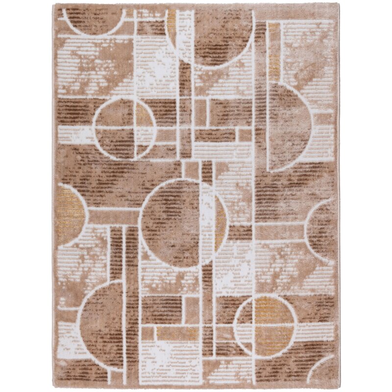 Dywan wewnętrzny MULTIDECOR Rosaline 70 x 140 cm Geometria Beżowy