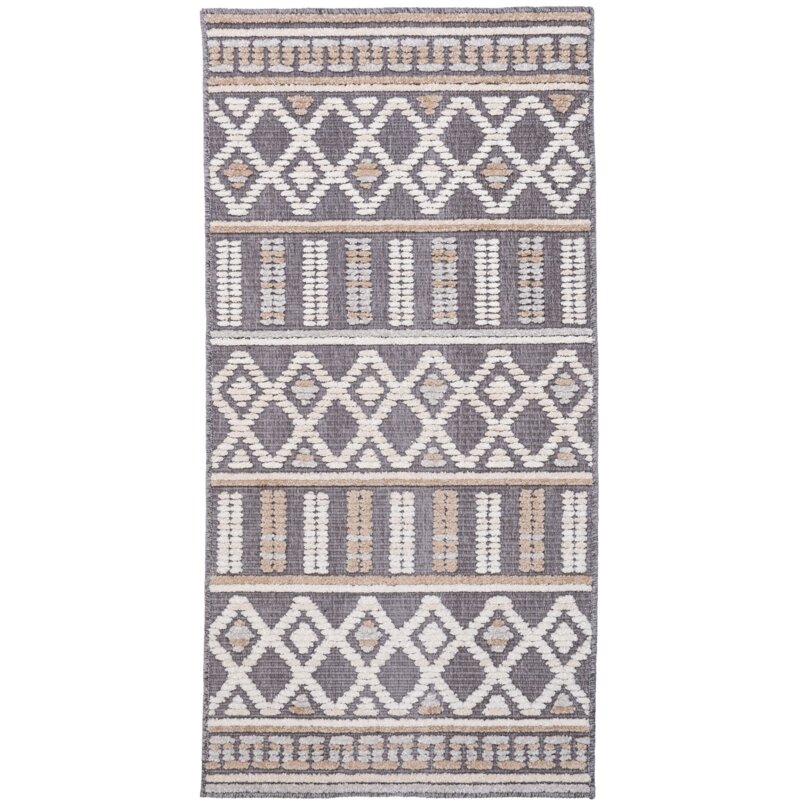 Dywan wewnętrzny MULTIDECOR Nepal Geometria 80 x 230 cm Antracyt