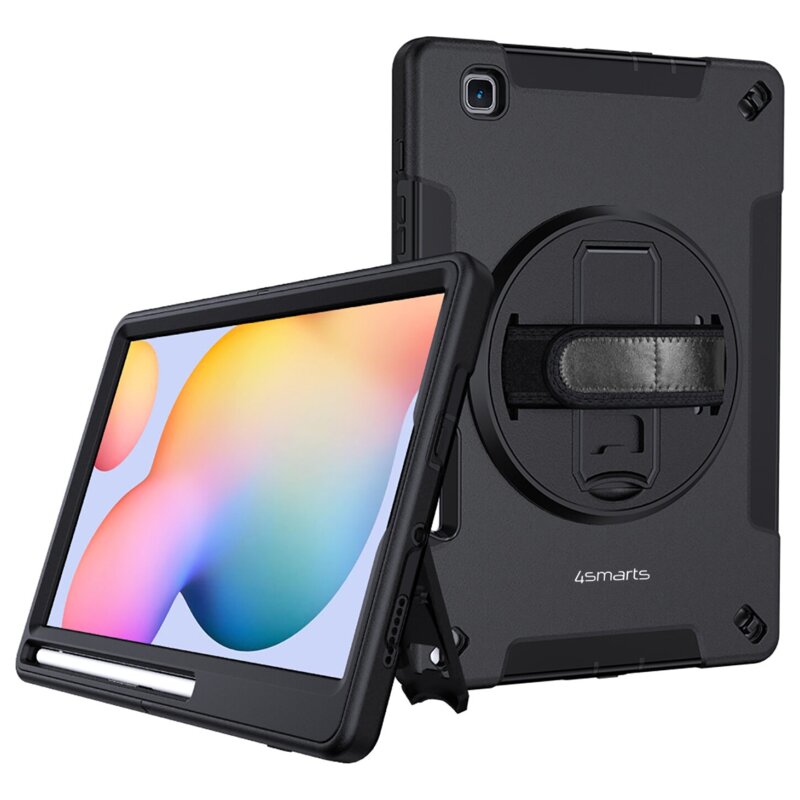 Etui na Galaxy Tab S6 Lite 4SMARTS Rugged Case Grip Czarny