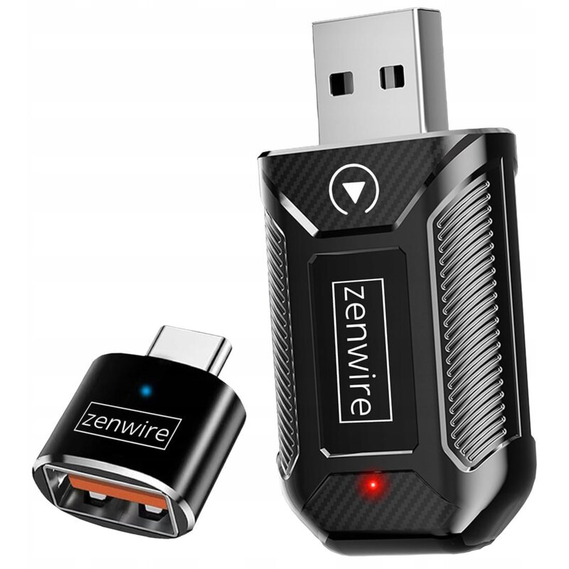 Adapter ZENWIRE M30 Mini Bezprzewodowy CarPlay Android Auto Czarny