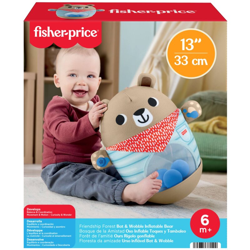 Zabawka edukacyjna FISHER PRICE Leśni przyjaciele Dmuchany Miś-Kiwaczek JLB83