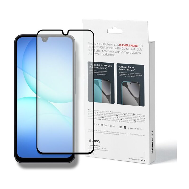 Szkło hartowane CRONG 3D Armour Glass Lite do Samsung Galaxy A16 4G/5G/A17 4G/5G/A26 5G