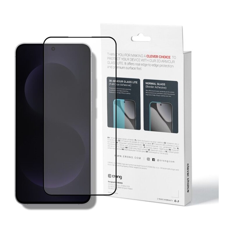 Szkło hartowane CRONG 3D Armour Glass Lite do Samsung Galaxy A36 5G/A37 5G/A56 5G/A57 5G/S24 FE/S25 FE