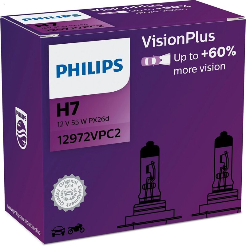 Żarówka samochodowa PHILIPS VisionPlus H7 (2 szt.)