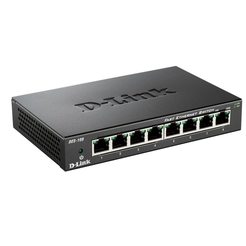 Switch D-LINK DES-108 Fast Ethernet, 8 portów, Zarządzalny
