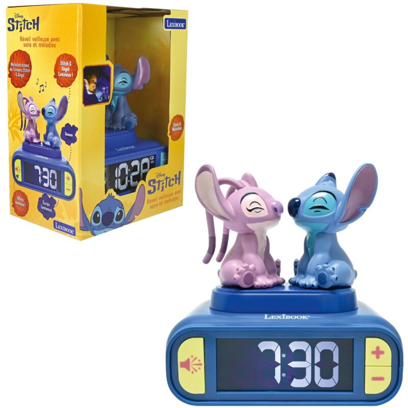 Zabawka budzik z lampką nocną LEXIBOOK Disney Stitch & Angel RL800D2