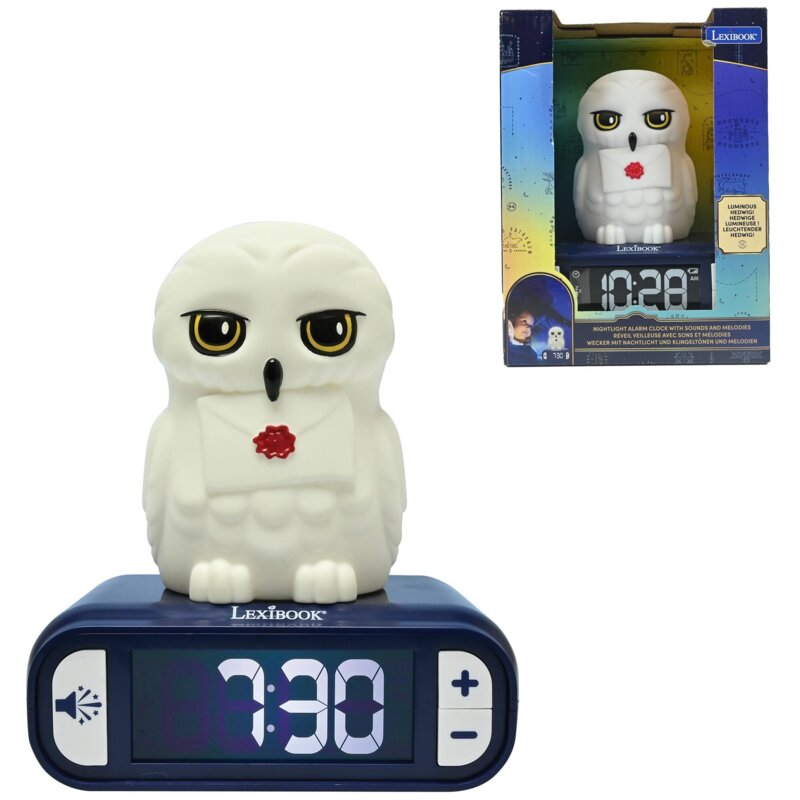 Zabawka budzik z lampką nocną LEXIBOOK Harry Potter Hedwiga RL800HP1