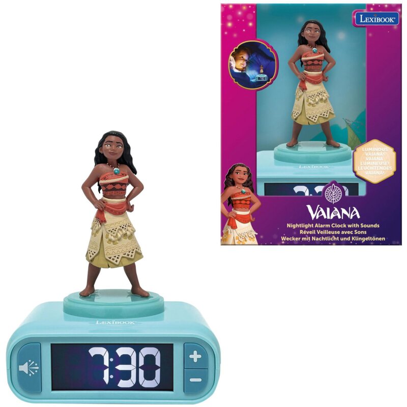 Zabawka budzik z lampką nocną LEXIBOOK Disney Vaiana RL800VN