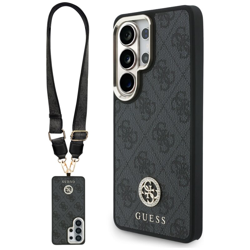 Guess Perforated Stripe Logo MagSafe do Galaxy S26 Ultra Szary