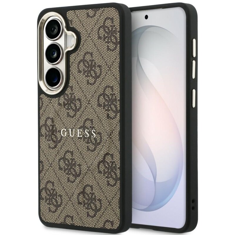 Guess 4G Embossed Ring MagSafe do Galaxy S26+ Brązowy