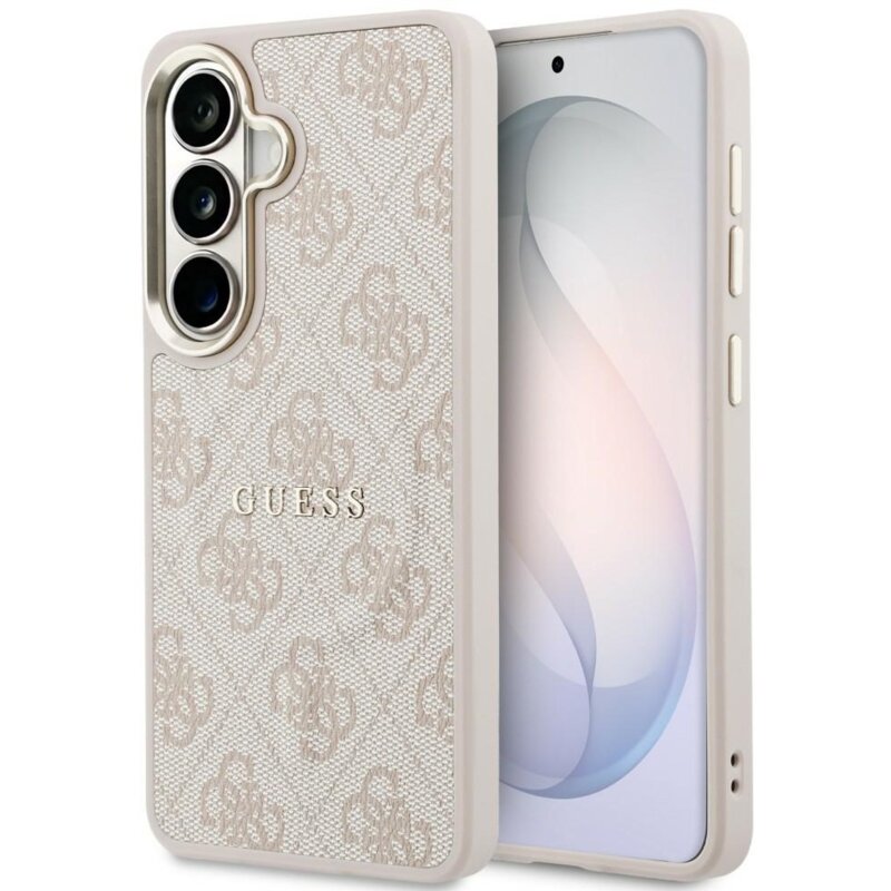 Etui GUESS 4G Embossed Ring MagSafe do Samsung Galaxy S26+ Różowy