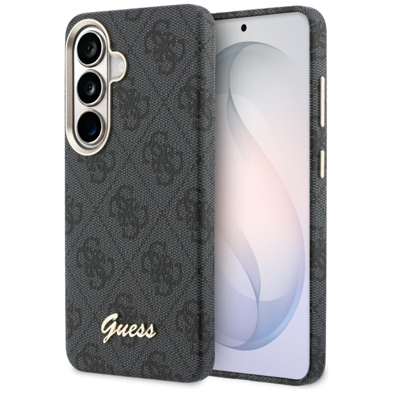 Etui GUESS 4G Script MagSafe do Samsung Galaxy S26 Czarny