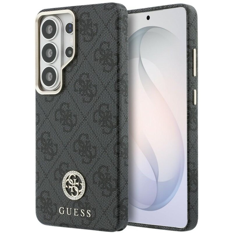 Guess 4G Rhinestone Round Logo MagSafe do Galaxy S26 Ultra Czarny