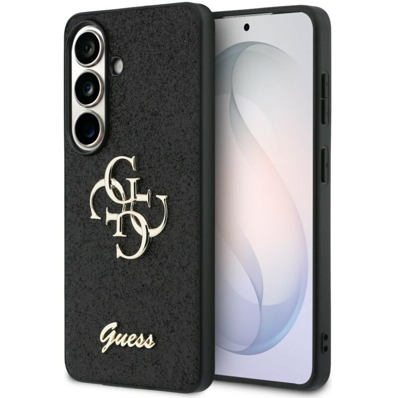 Etui GUESS Fixed Glitter Big 4G Metal Logo do Samsung Galaxy S26 Czarny