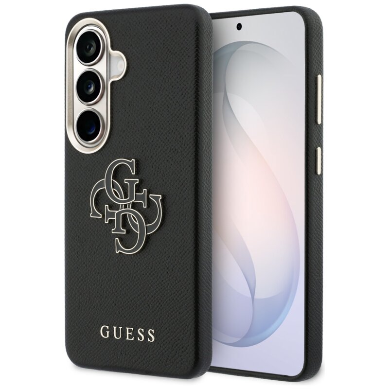 Guess Grained Big 4G Metal Logo do Galaxy S26 Czarny