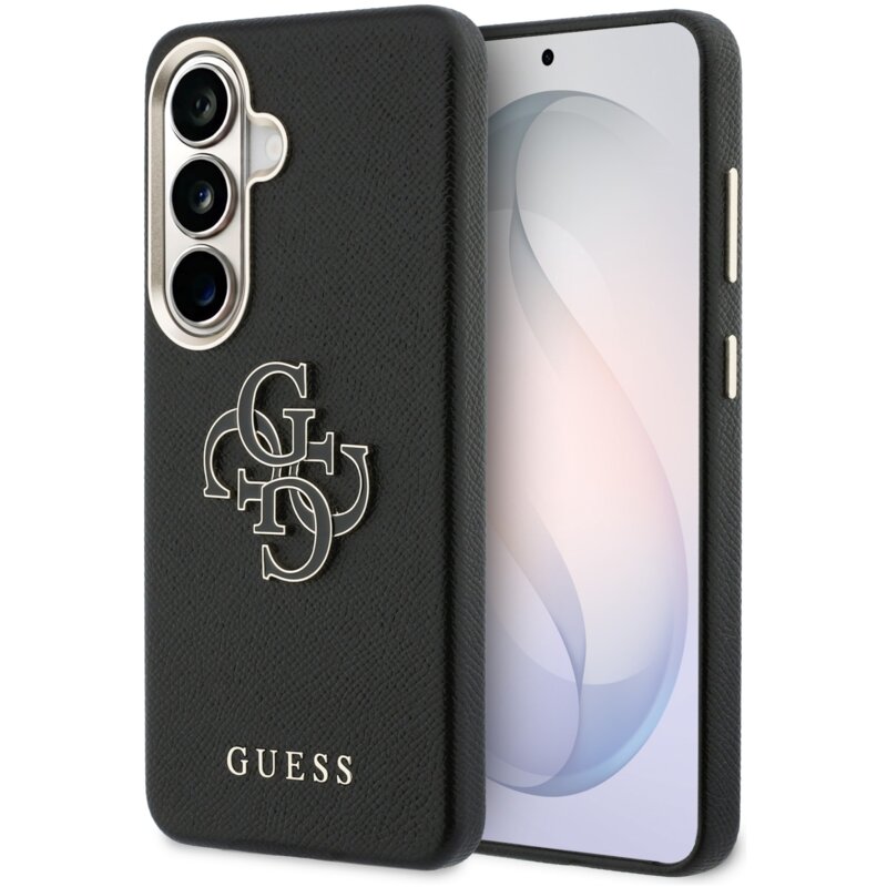 Guess Grained Big 4G Metal Logo do Galaxy S26+ Czarny