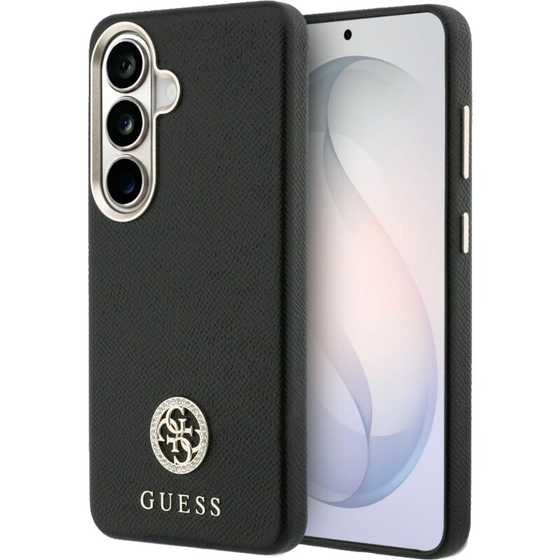 Guess Rhinestone Round Logo MagSafe do Galaxy S26 Czarny