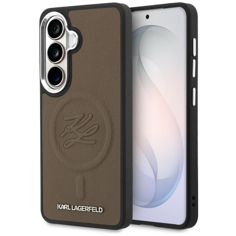 Karl Lagerfeld Embossed Ring Initials MagSafe do Galaxy S26 Brązowy