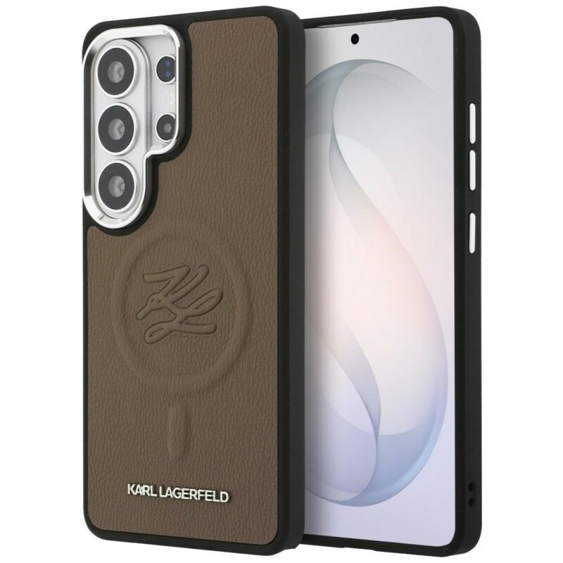 Karl Lagerfeld Embossed Ring Initials MagSafe do Galaxy S26 Ultra Brązowy