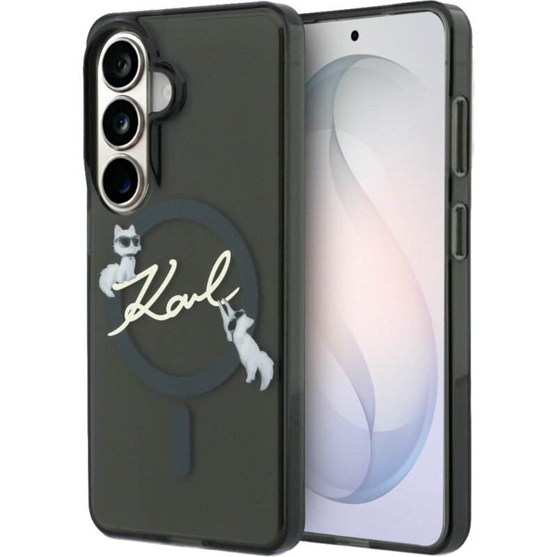 Etui KARL LAGERFELD IML KC Script MagSafe do Samsung Galaxy S26 Czarny