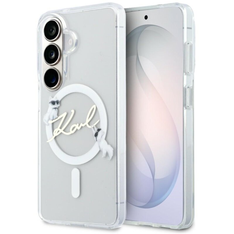 Karl Lagerfeld Etui KC Script MagSafe do Galaxy S26 Plus przezroczysty